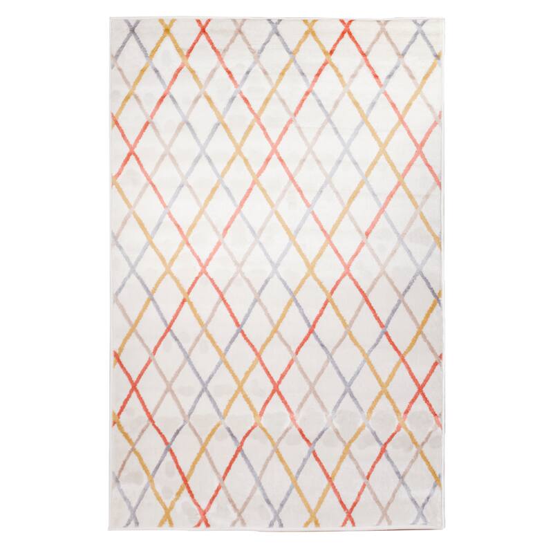 Superior Modern Geometric Diamond Trellis Indoor Area Rug