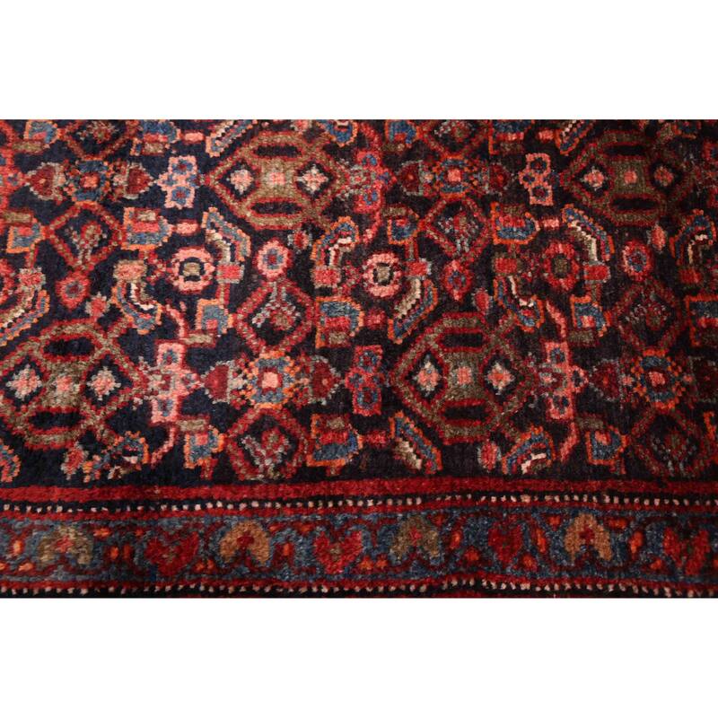 ECARPETGALLERY Hand-knotted Andelz Dark Navy Wool Rug - 3'6 x 9'6