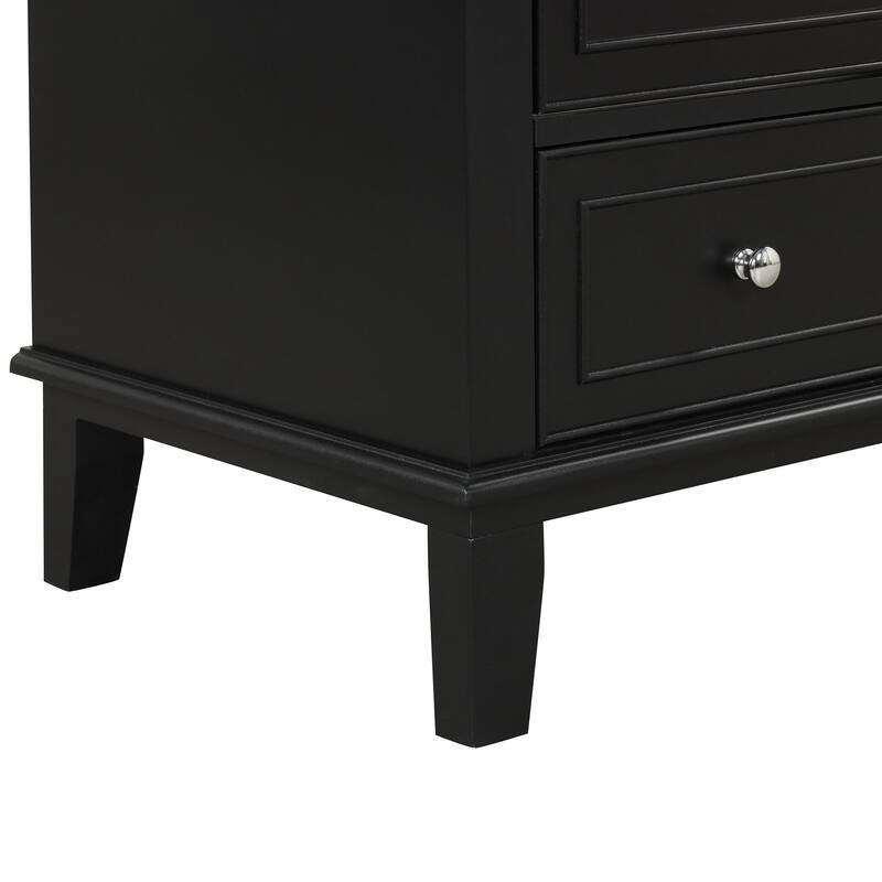 30 inch Freestanding Bathroom Vanity Set in Black with Integrated Ceramic Sink