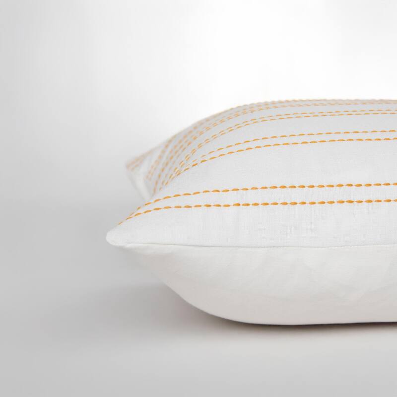 Rizzy Home Striped Embroidered Pillow