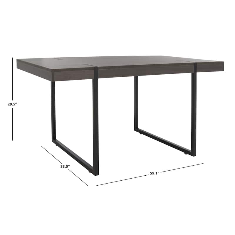 SAFAVIEH Thyra Modern Industrial Farmhouse Dining Table - 59 In. W x 33 In. D x 30 In. H - 59Wx33Dx30H