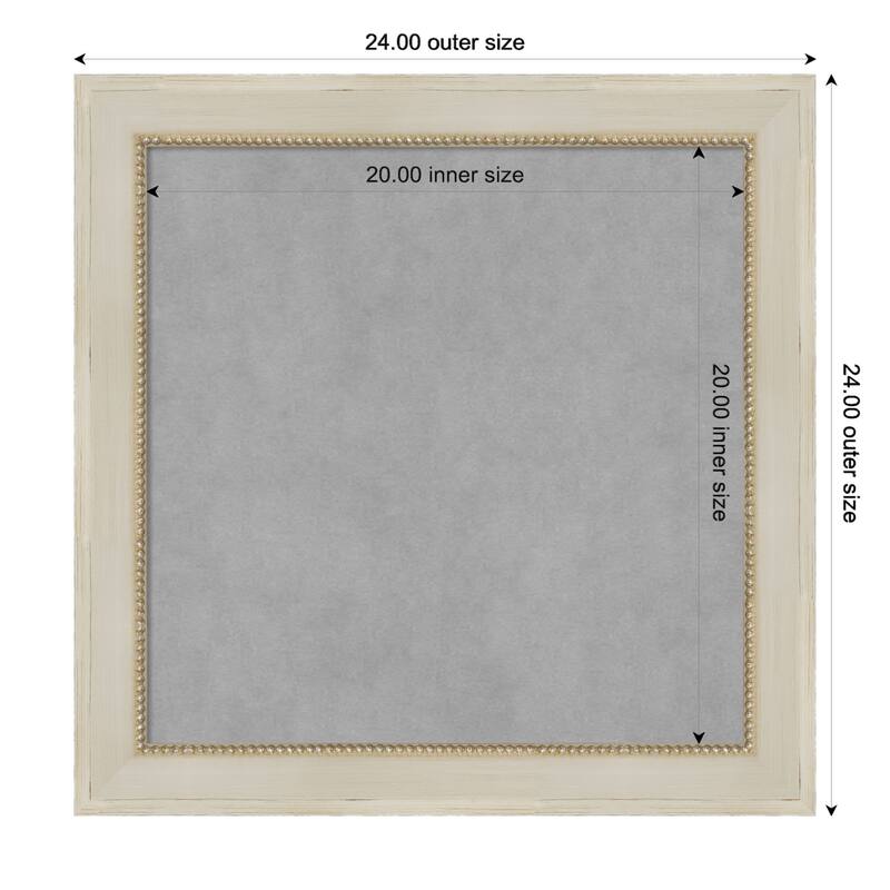 Amanti Art Parthenon Cream Framed Magnetic Board - Board Size 20x20