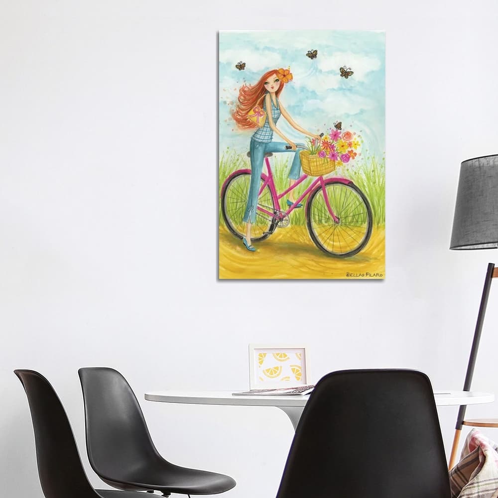 iCanvas "Sprung Bicycle Ride" by Bella Pilar Canvas Print