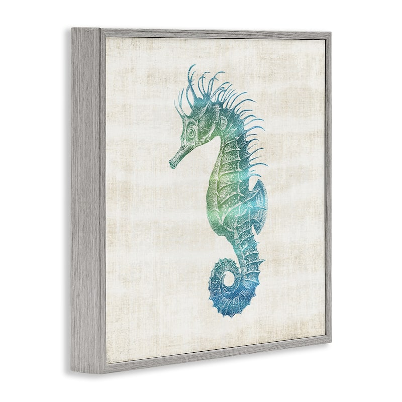 Stupell Ombre Seahorse Expression Framed Giclee Art Design By Susan Arnot