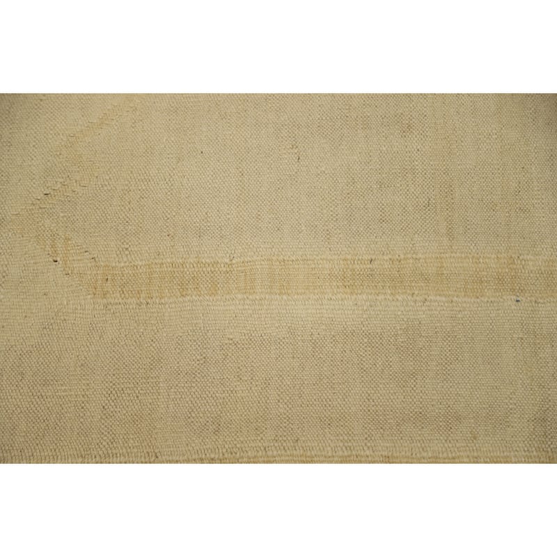 Hand Woven Oriental 100% Wool Carpet Southwestern Tribal Yellow & Gold Kilim Area Rug - 9' 6'' X 8' 3''