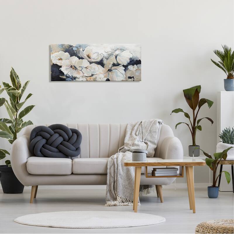 Stupell Delicate Flower Petals Blooming Modern Painting Design Canvas Wall Art, Design by Design Fabrikken