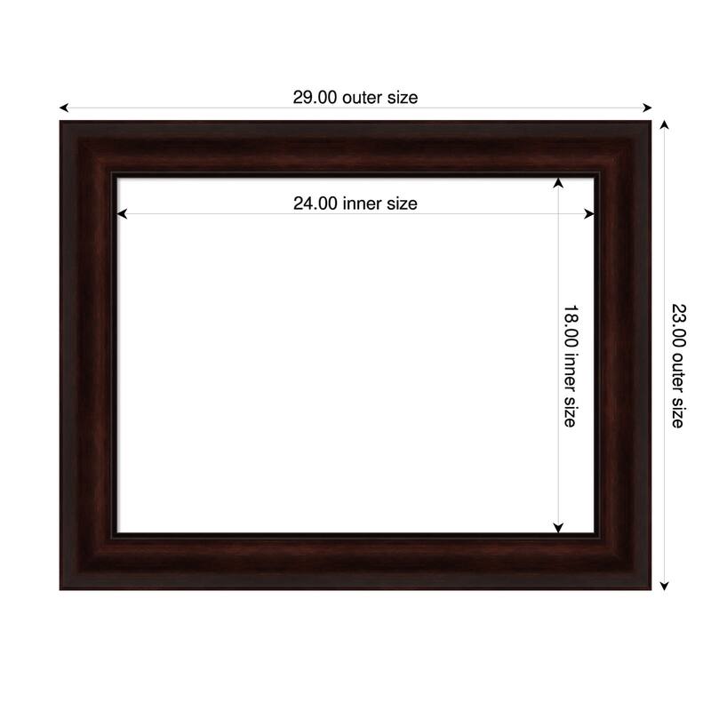 Amanti Art Coffee Bean Brown Framed Dry Erase Magnetic Board - 29 x 23 in