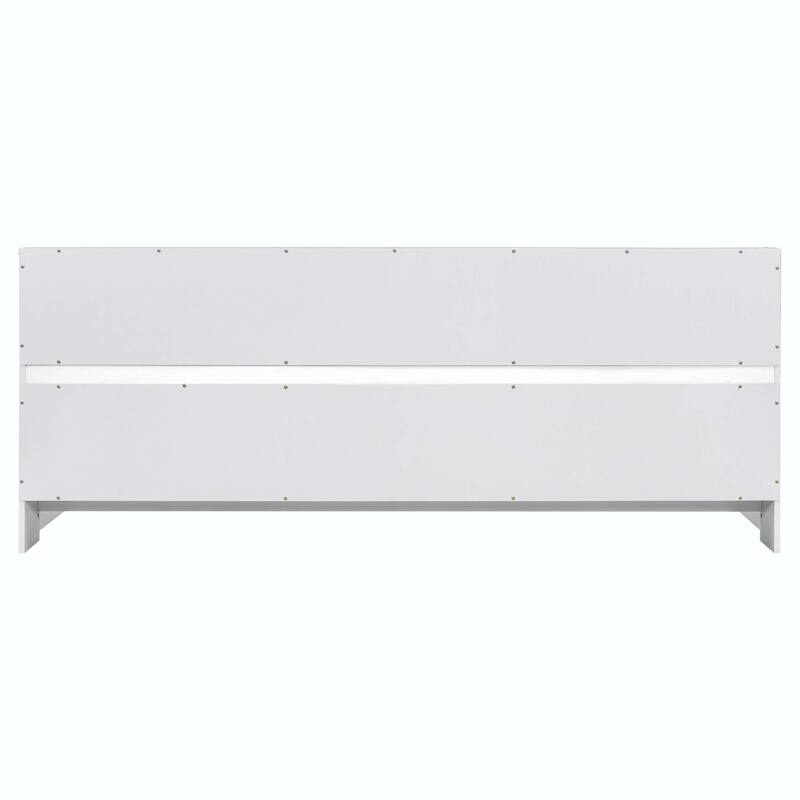 Twin Floor Bed with Bedside Bookcase and Guardrails