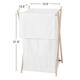 White Boho Bohemian Laundry Hamper - Solid Color Shabby Chic Princess Luxurious Luxury Elegant Vintage Designer Boutique
