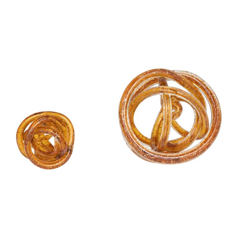 Sagebrook Home Sculptural Glass Abstract Knot, Decorative Objects, Home Accent Piece