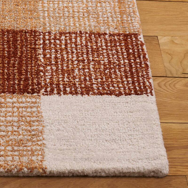 SAFAVIEH Handmade Genre Belmira Farmhouse Checkered Wool Rug
