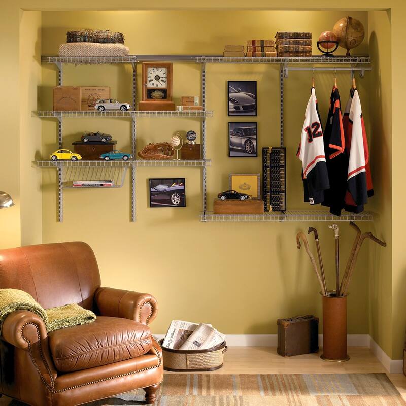 ClosetMaid ShelfTrack 60-96 Inch Wide Wire Closet Organizer