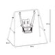preview thumbnail 2 of 6, Indoor/Outdoor Toddler Metal Swing with Safety Harness, Foldable Frame