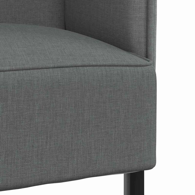 vidaXL Highback Sofa Dark gray 109 x 56 x 121 cm fabric - 42.9 x 22.0 x 47.6 inch