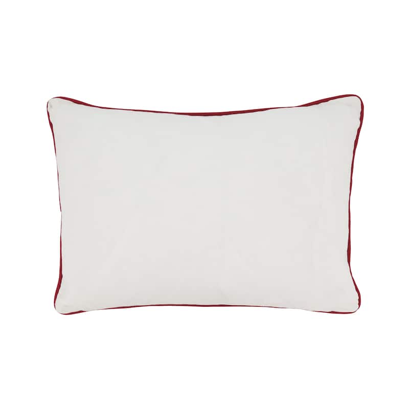 Frosty Elegance Embroidered Snowflakes Throw Pillow