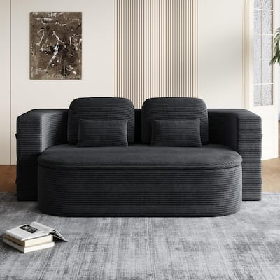 Convertible Sofa Bed Foam Sofa Bed with Blanket