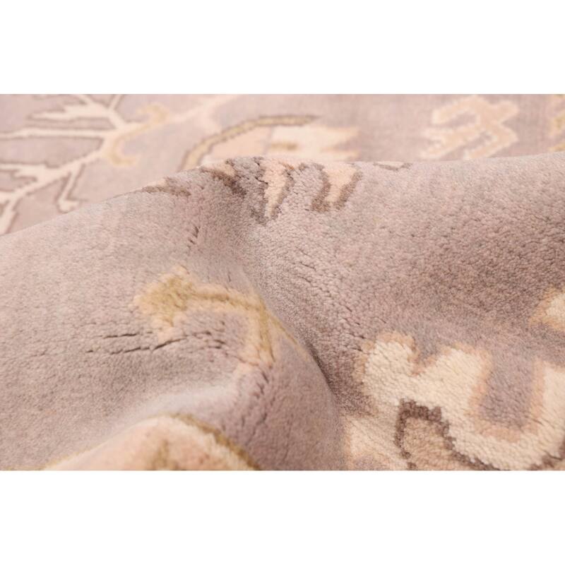 ECARPETGALLERY Hand-knotted Royal Oushak Light Grey Wool Rug - 8'10 x 12'1