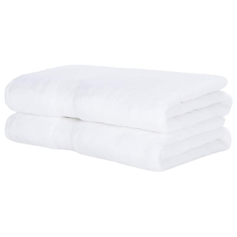 SAFAVIEH Plush Bath Towel (Set of 2) - 27" W x 54" H - White