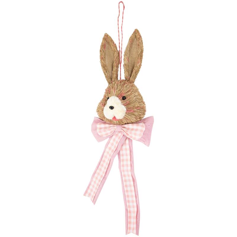 Easter Bunny with Bow Hanging Wall Decoration - 21"