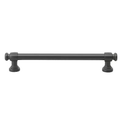 GlideRite 10-Pk 6-5/16 in. Center Matte Black Classic Euro Cabinet Pull - Matte Black