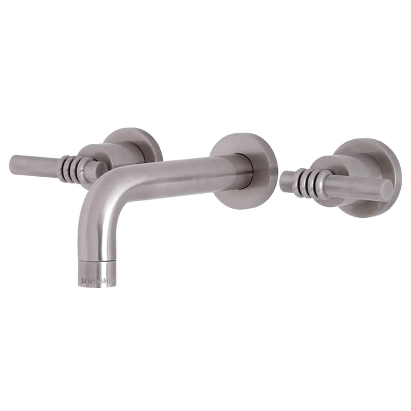 Milano Two-Handle 3-Hole Wall Mount Bathroom Faucet - Brushed Nickel