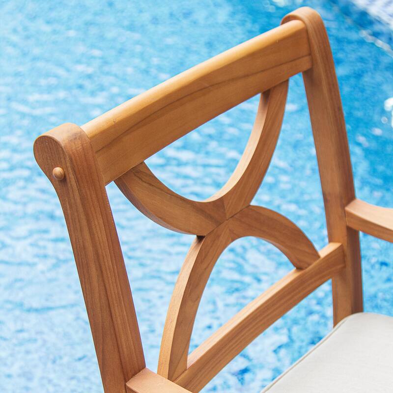 Cambridge Casual Lowell 5-Piece Teak Patio Dining Set with Cushion