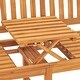 preview thumbnail 7 of 6, vidaXL 3-Seater Patio Bench with Table 59.1" Solid Teak Wood - 59.1" x 24.6" x 35.4"