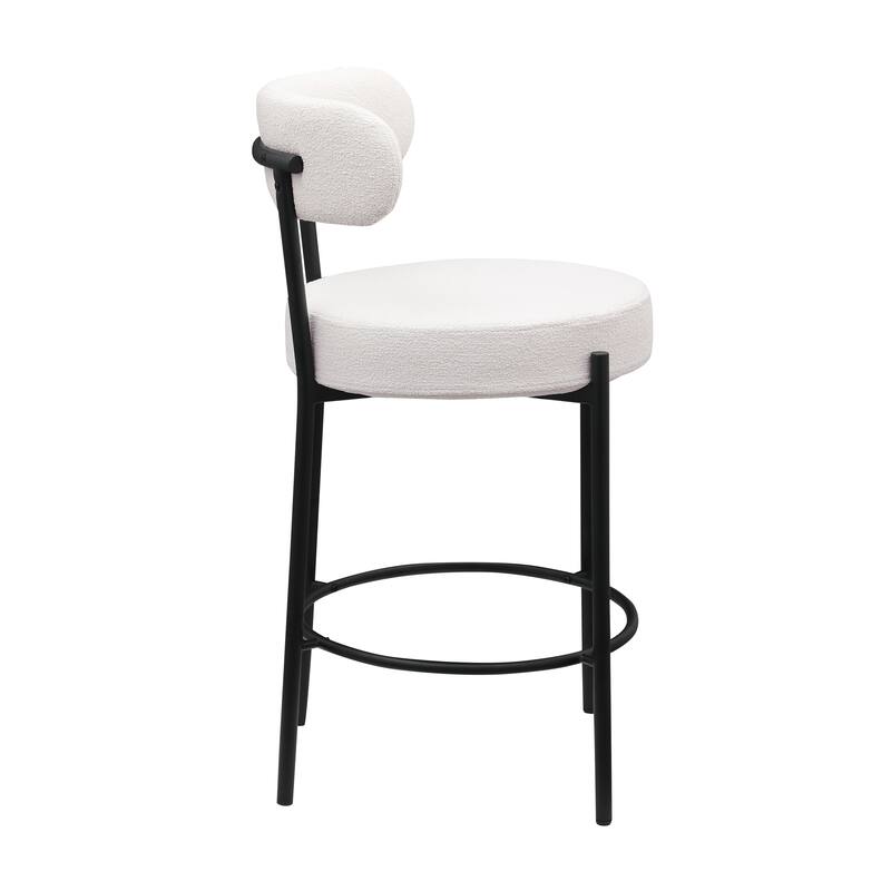 Woker Furniture Modern Counter Height Stools Set of 2 - White