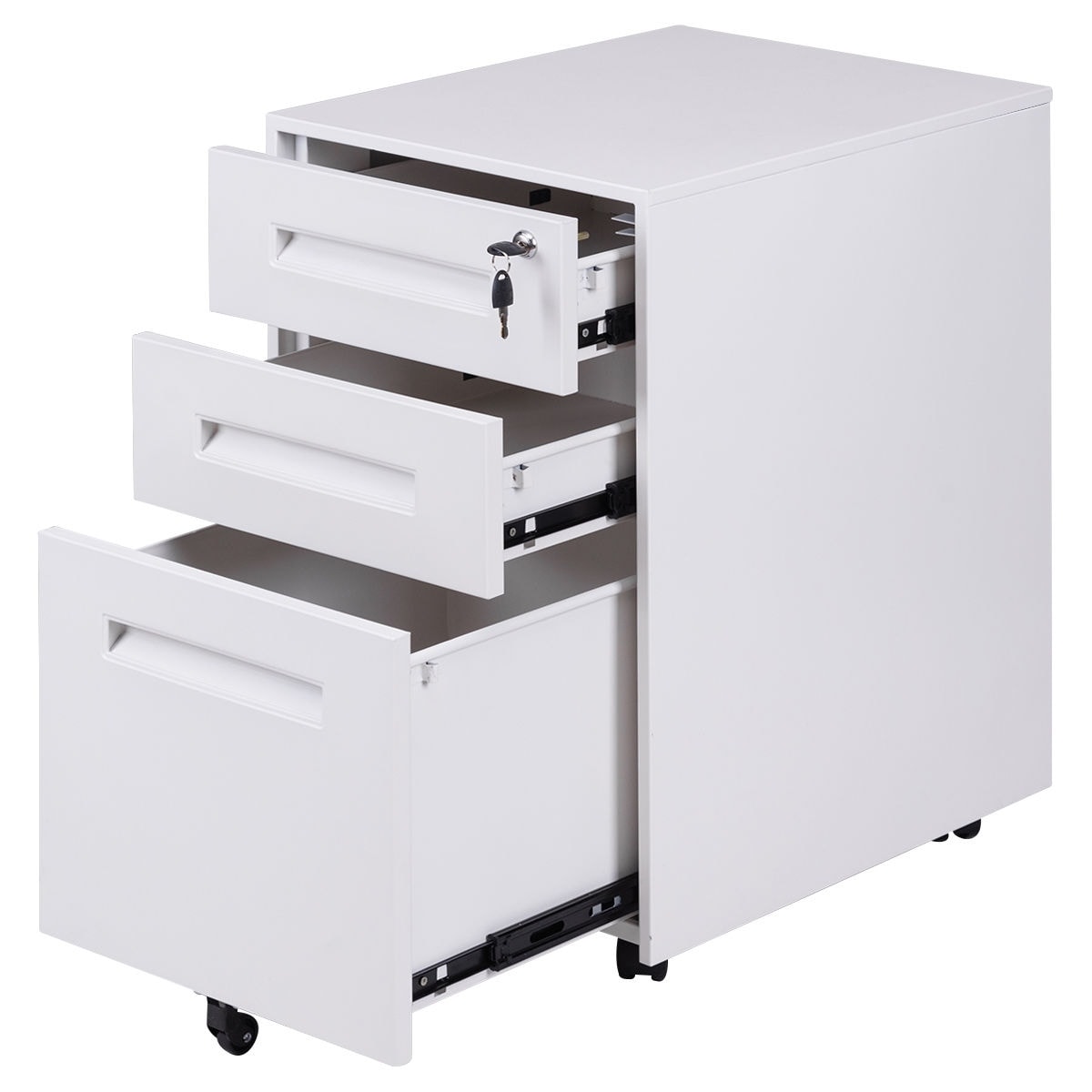 Shop Rolling A4 File Cabinet Sliding Drawer Metal Office Document