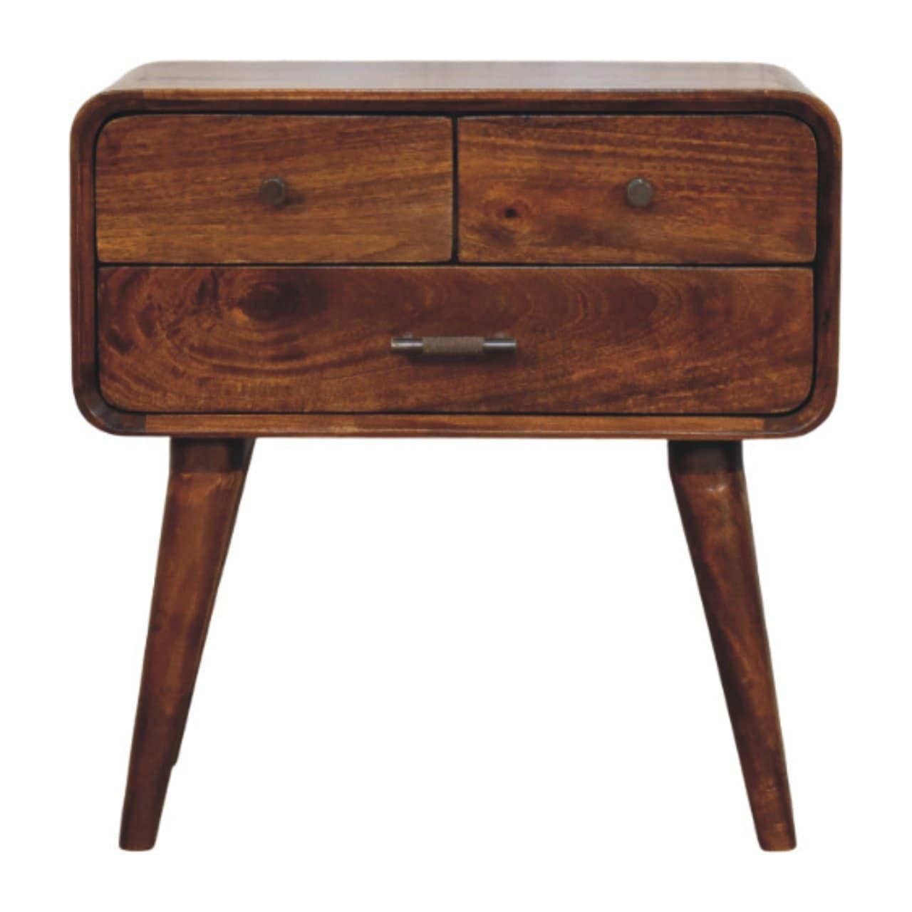 Artisan Furniture Solid Wood Avora 3-Drawer Chestnut Nightstand