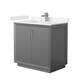 Option Dark Gray / Carrara Cultured Marble Top / Brushed