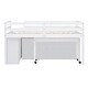 preview thumbnail 32 of 34, Twin Size Loft Bed with Retractable Desk, 4 Drawers & Shelves, Space-Saving Wooden Loft Bed for Kids or Teens, Grey