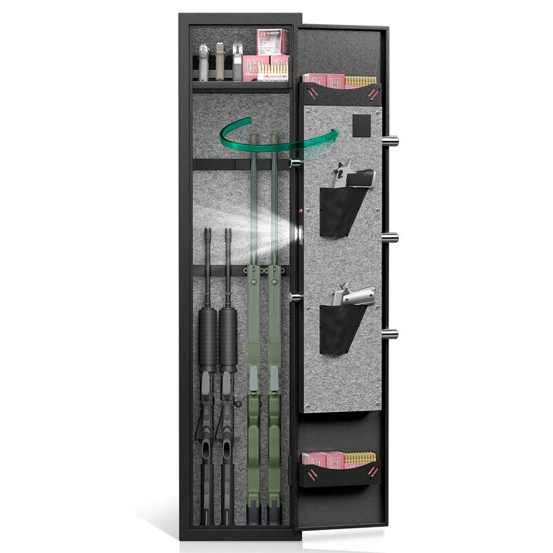 3-4 Gun Safe for Rifles&Pistols,High Security Metal Rifle Safe Locker