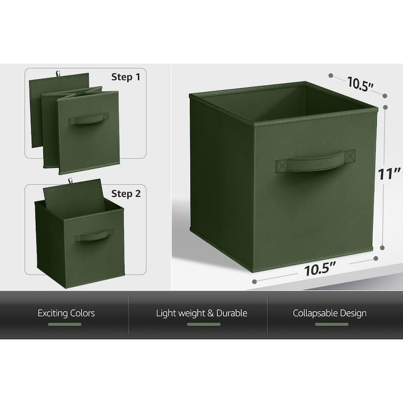 Sorbus 11" Foldable Storage Cube Basket Lightweight Organization Solutions - Single Pack - 11" x 10.5 x 10.5
