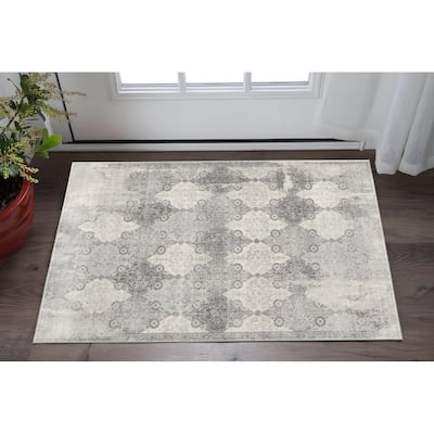 HomeRoots Moroccan Contemporary Rectangle Area Rug - 36 in. x 27 in. x 0.4 in.