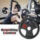 preview thumbnail 9 of 46, Olympic Weight Plates 5.5LB Plates Standard 2" Exercise Weights Weightlifting and Bodybuilding, Solid Iron Weight Plates Black - 33lbs