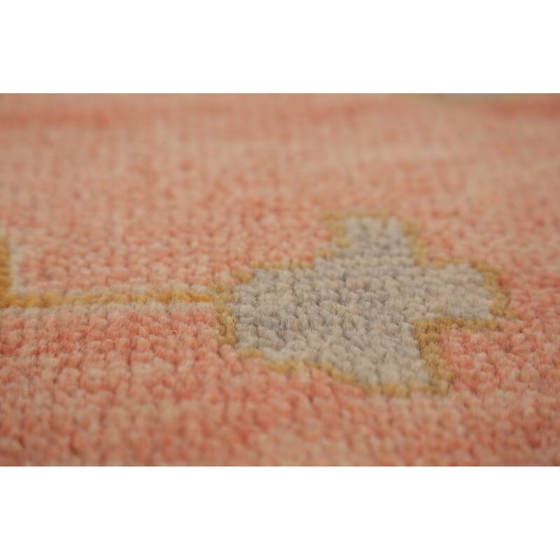 Oushak Indian Area Rug Hand-Knotted Floral Wool Carpet - 8'11"x 11'11"