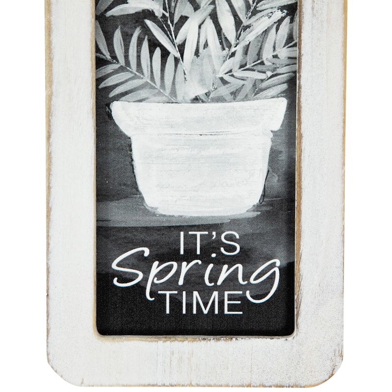 It's Spring Time Floral Cutting Board Wall Decoration - 10.5"
