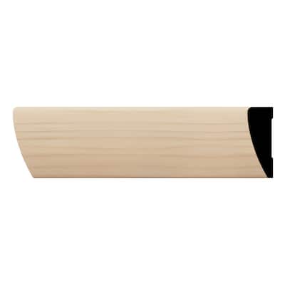 WM327: 11/16-in D x 2-1/4-in W x 96-in L Americraft Solid Hardwood Stain Grade Modern Casing Moulding