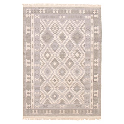 Ankara Grey Kilim 5'3" x 7'6" - 5'3 x 7'6