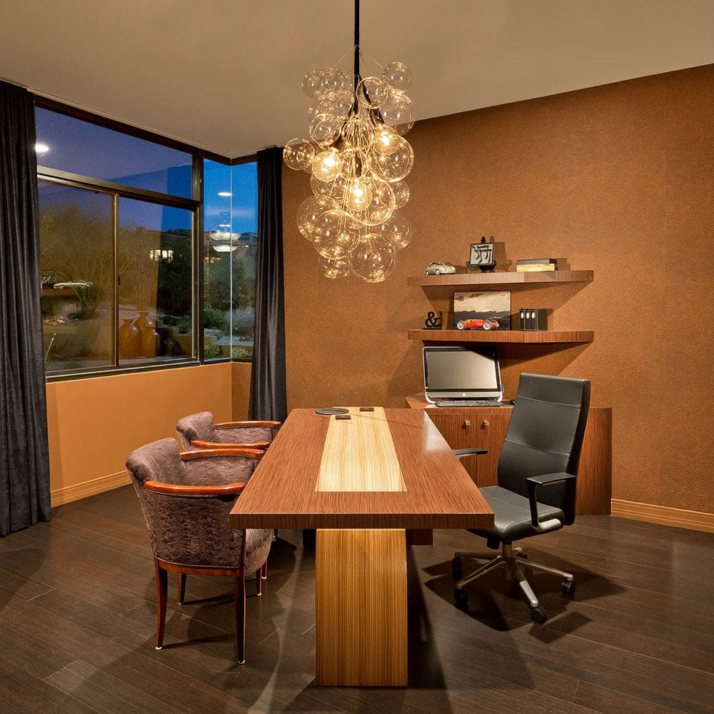 Statement Cluster Glass Globe Bubble Entry Chandelier 25.6 in