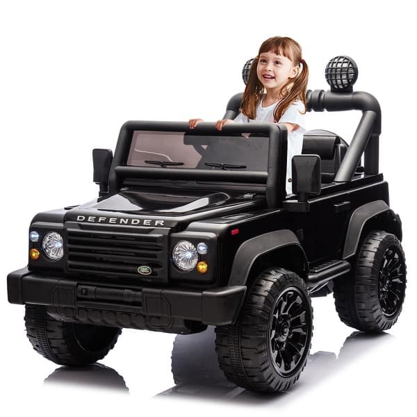 slide 2 of 60, Licensed 2015 Land Rover Defender 90,24V Kids Ride On XXL Car W/Parents Control,2wd,Four-wheel suspension Black