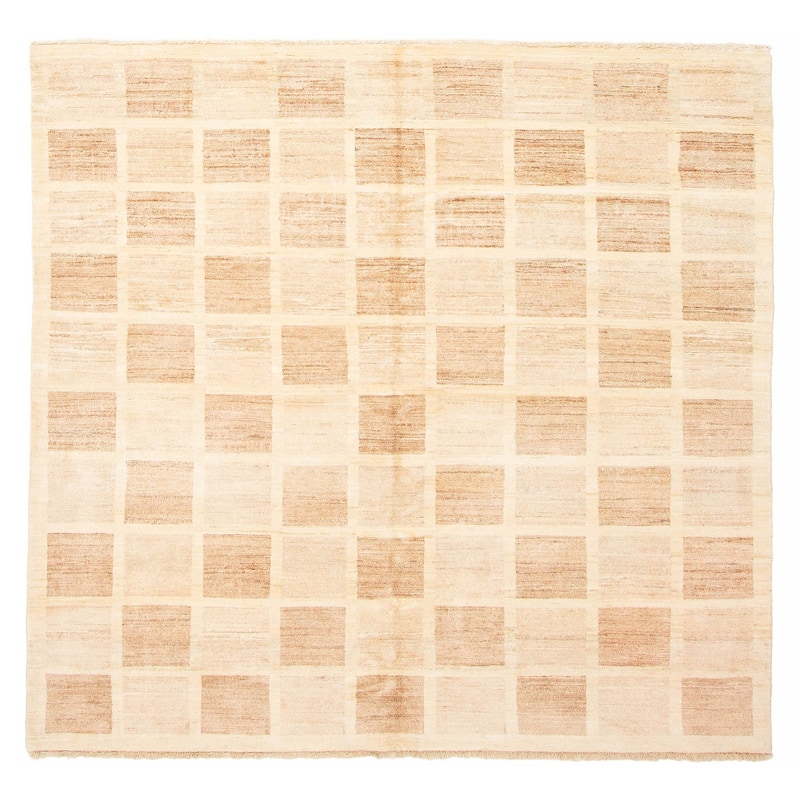 ECARPETGALLERY Hand-knotted Peshawar Ziegler Khaki Wool Rug - 6'6 x 6'2 - Khaki - 6'6 x 6'2