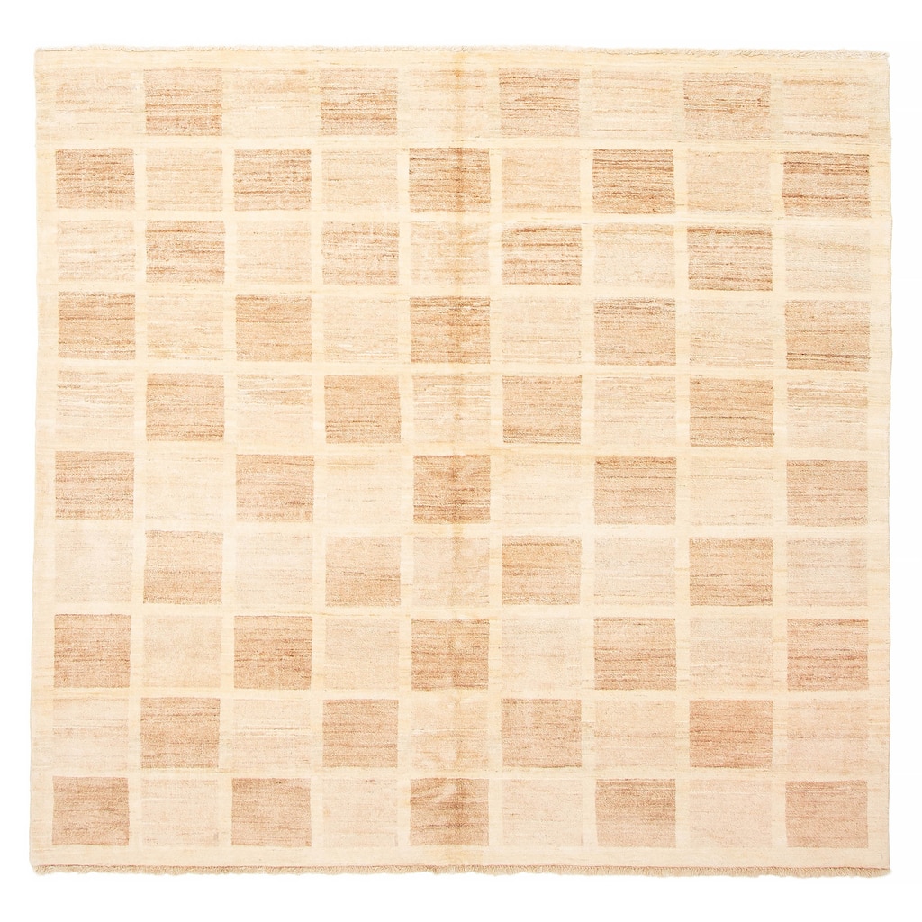 ECARPETGALLERY Hand-knotted Peshawar Ziegler Khaki Wool Rug - 6'6 x 6'2