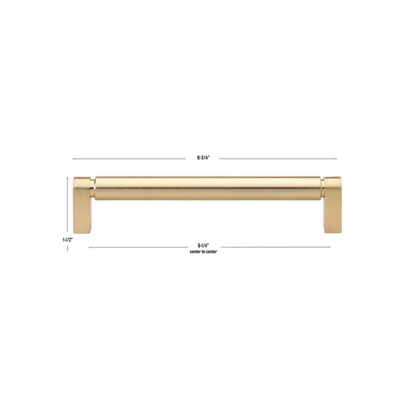 GlideRite 6-5/16 in. 160mm Center to Center Solid Smooth Cabinet Bar Pull - 4787-160