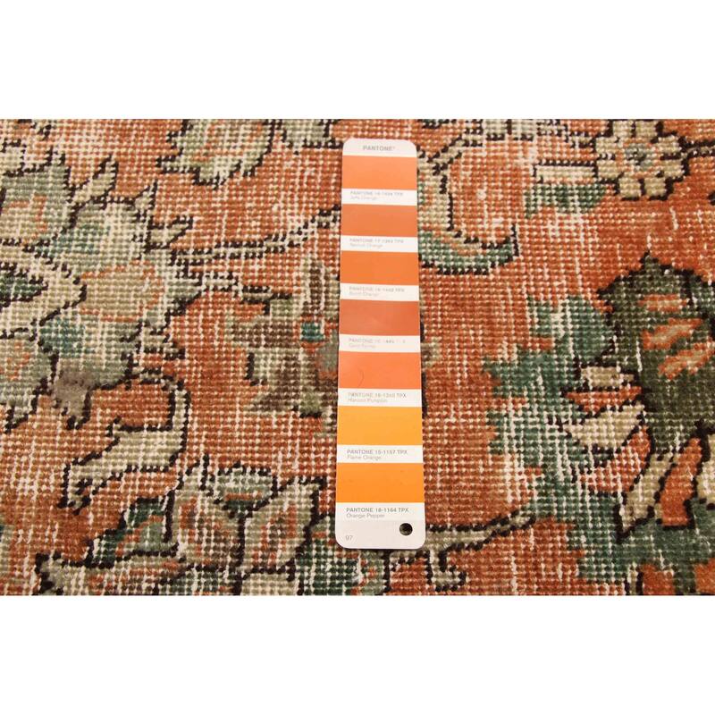 ECARPETGALLERY Hand-knotted Antalya Vintage Copper Wool Rug - 7'7 x 11'2