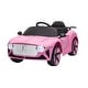 preview thumbnail 1 of 12, 12V Kids Ride On Car With Remote Control, Battery Powered Electric Car With Music, Front Rear Light, 3-point Safety Belt Pink