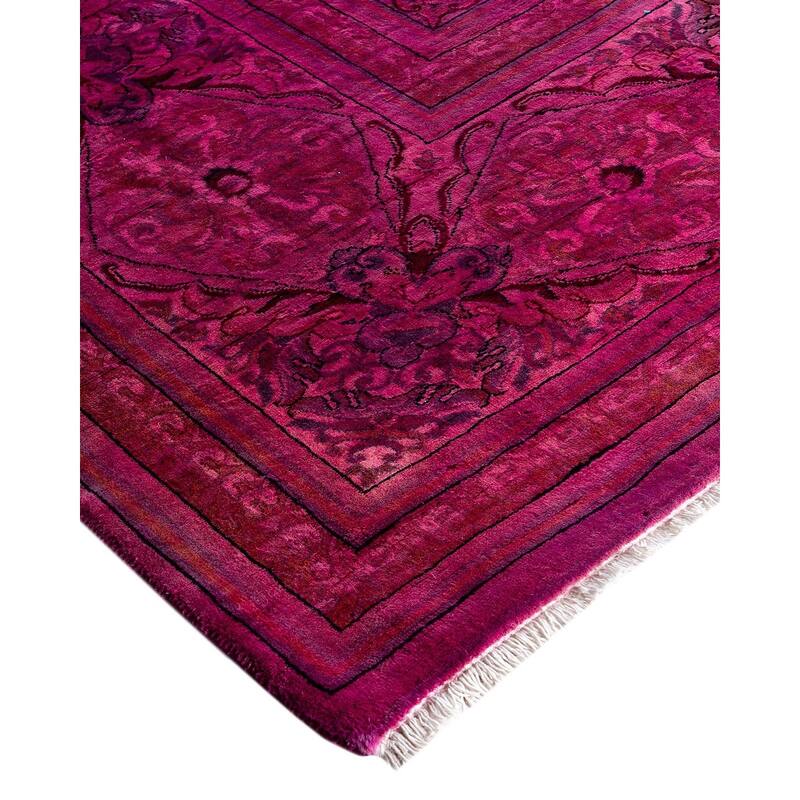 Fine Vibrance One-of-a-Kind Hand-Knotted Area Rug - Pink, 9' 1" x 12' 3" - 9' 1" x 12' 3"