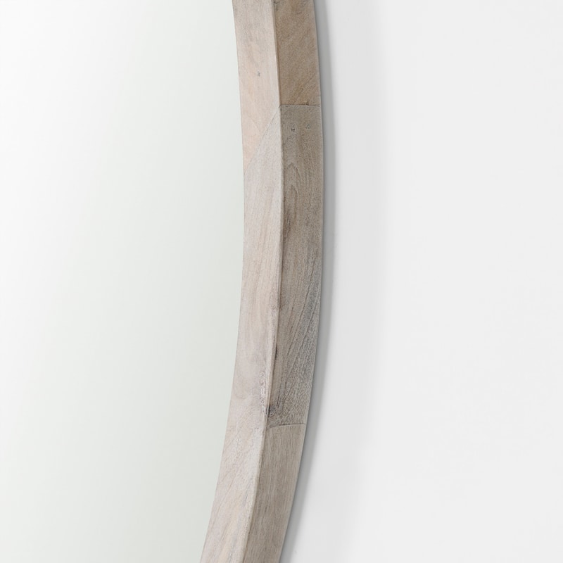 Gambit Solid Wood Frame Large Round Mirror - 46" x 46"