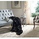preview thumbnail 1 of 2, SAFAVIEH Faux Black Mink Throw -Black